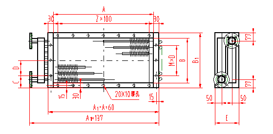  双金属铝轧片散热排管KL-1、2、3 型(图2)