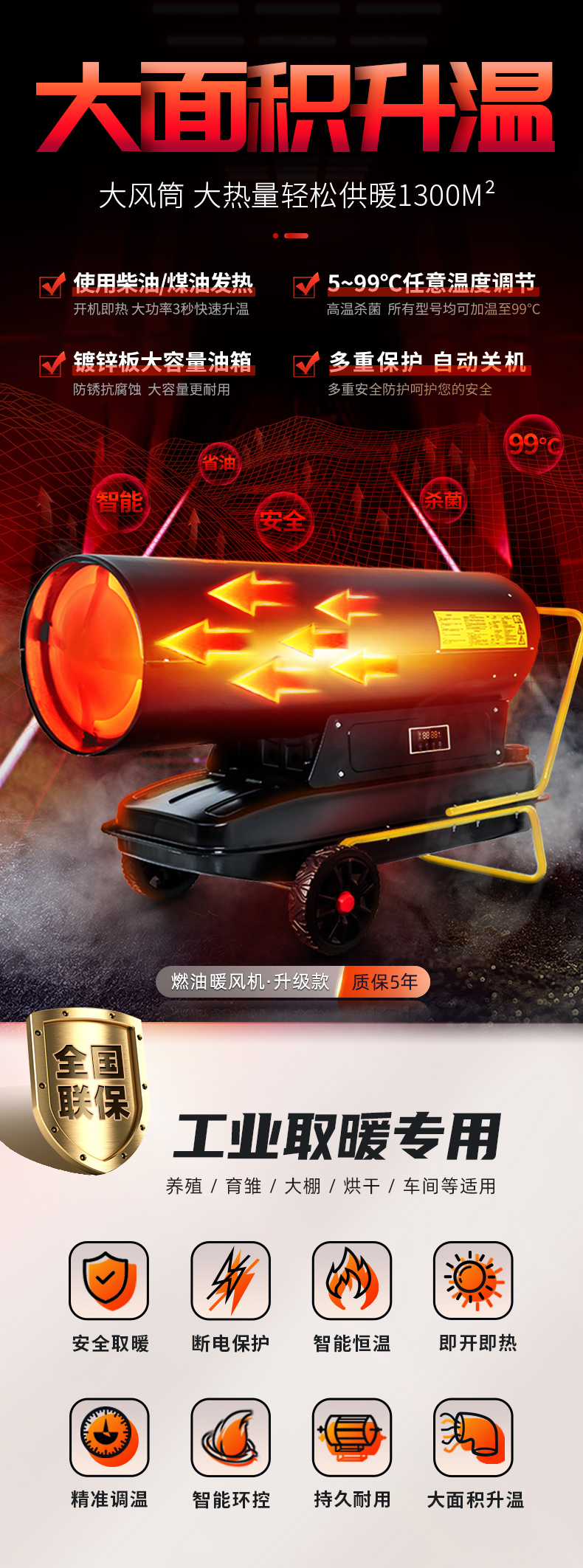 工业燃油暖风机 80kw-160kw(图3)